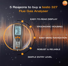 Load image into Gallery viewer, testo 327 - Flue Gas Analyser (standard kit + testo gas leak detector + CPA1 kit)