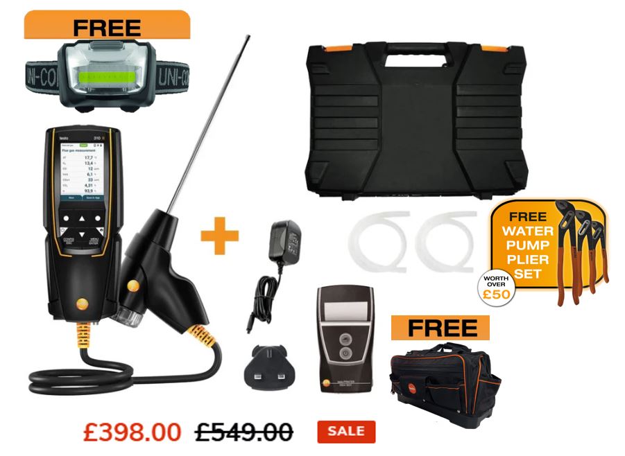 testo 310 (2nd Gen) - Flue Gas Analyser - Printer Kit 0563 3107