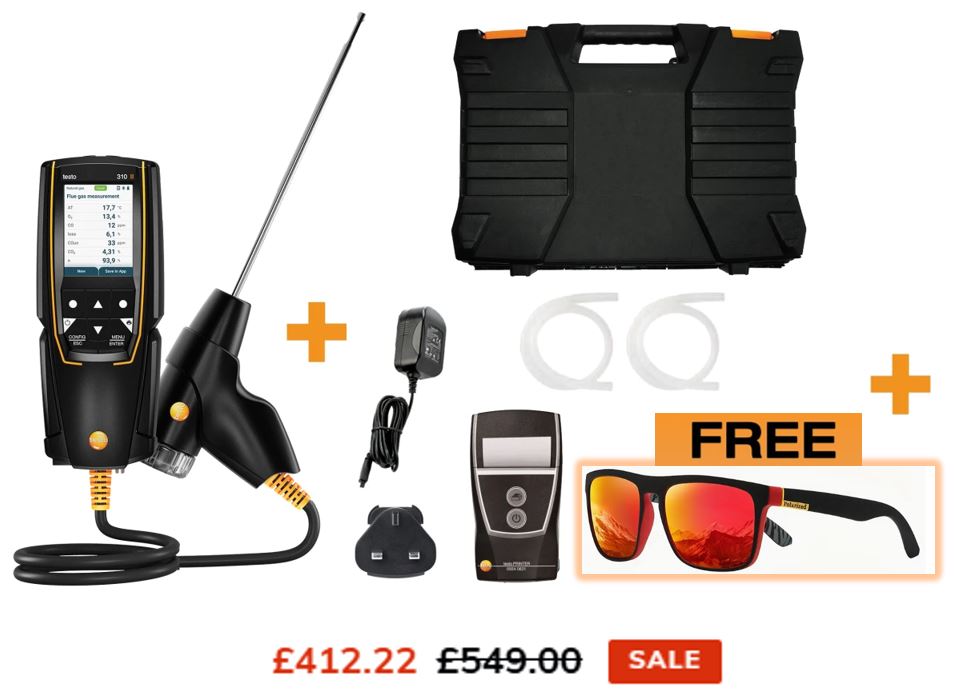 testo 310 (2nd Gen) - Flue Gas Analyser - Printer Kit 0563 3107