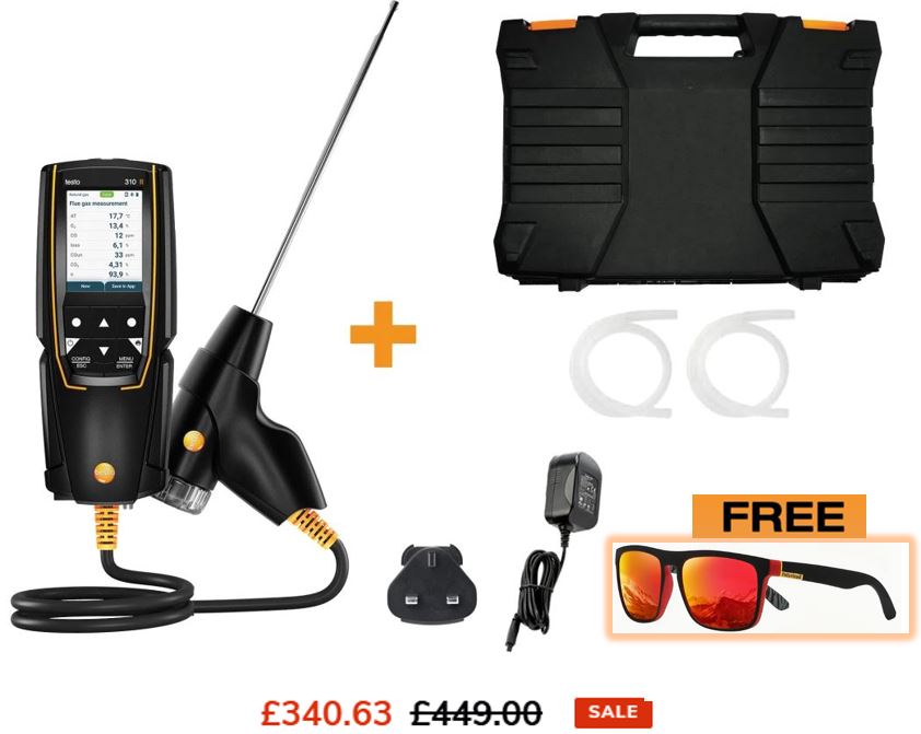 testo 310 (2nd Gen) - Flue Gas Analyser - Standard Kit 0563 3106