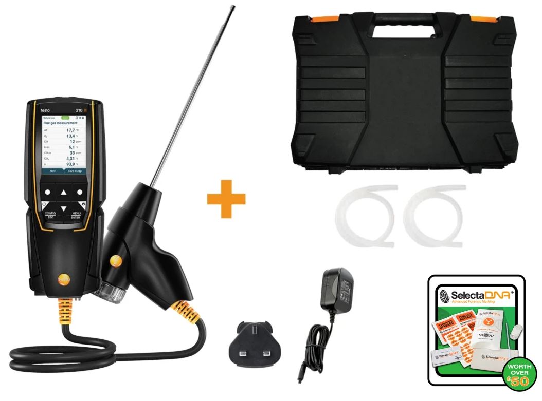 testo 310 (2nd Gen) - Flue Gas Analyser - Standard Kit 0563 3106