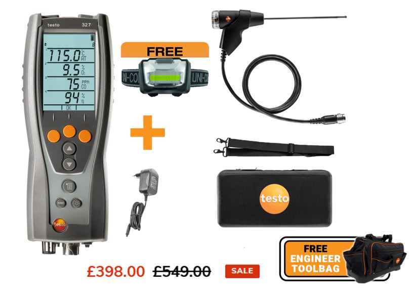 testo 327-1 Flue Gas Analyser Standard Kit