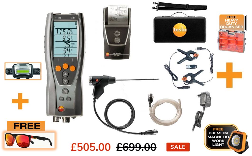 testo 327-1 Flue Gas Analyser Advanced Kit