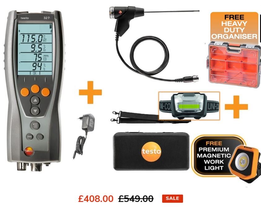 testo 327-1 Flue Gas Analyser Standard Kit