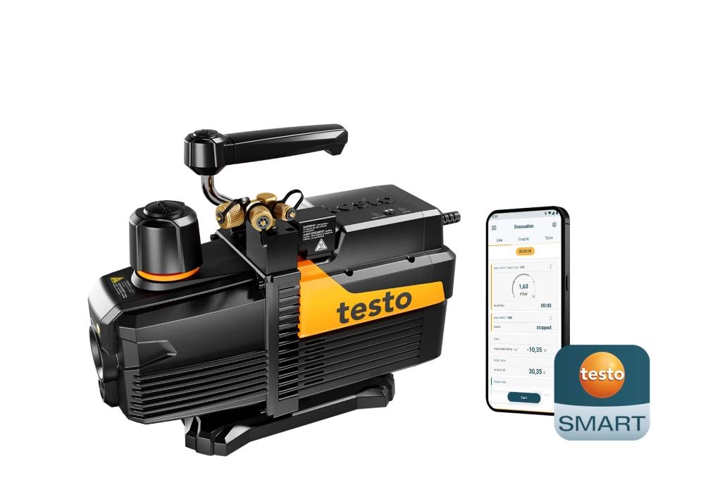 testo 565i - Smart vacuum pump for automated evacuations with integrated hold test, 7 CFM (198 l/min)