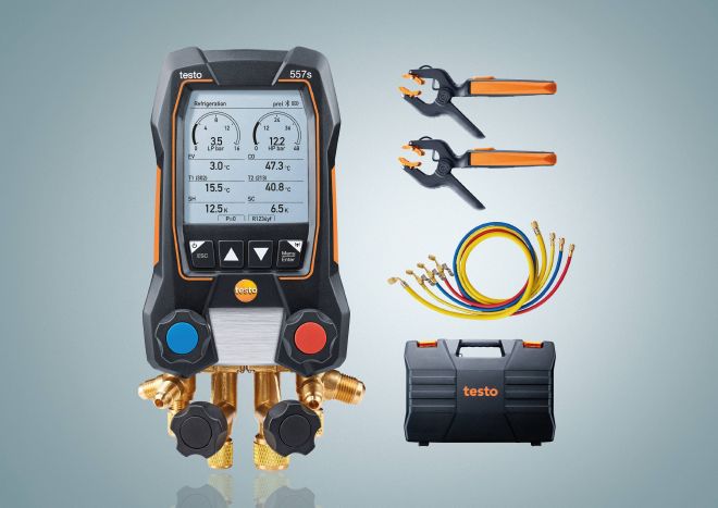 testo 557s Smart Vacuum Kit with filling hoses 0564 5572 02