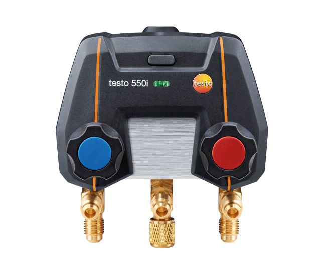 testo 550i App-controlled digital manifold with Bluetooth and 2-way valve block